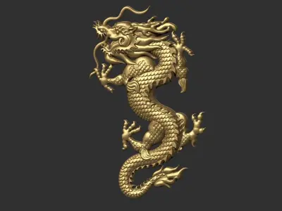 dragon golden 3D print model