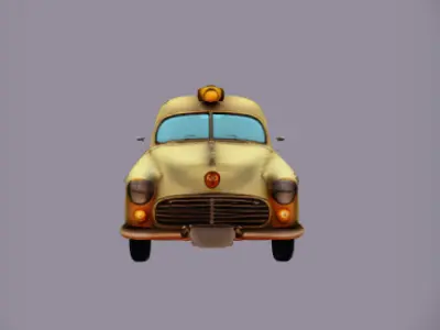 Vintage taxi car 3D model