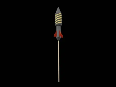 Christmas Firework Low-poly 3D model