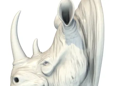 Rhino Head 3D print model