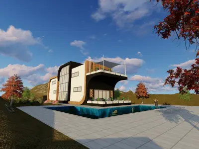 a villa project 3D model