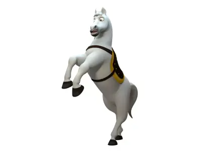 Stylized Horse Rigged 3D model