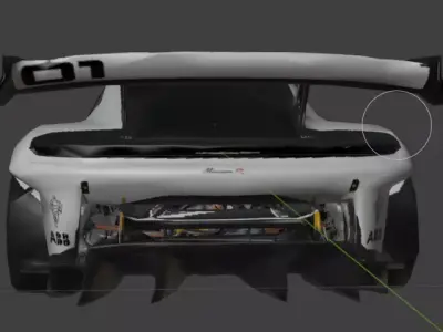 Porsche Mission R Concept 2021 - 3D Racing Car Low-poly 3D model