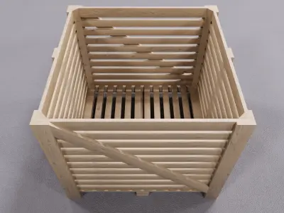 Box Pallet - 3D Model Free low-poly 3D model