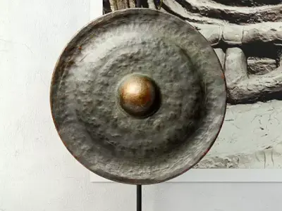 19th Century Laos Bronze Gong 3D model