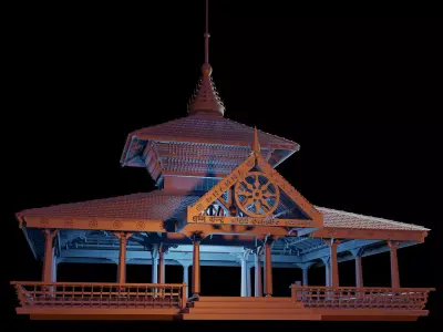 Temple kerala style 3D model