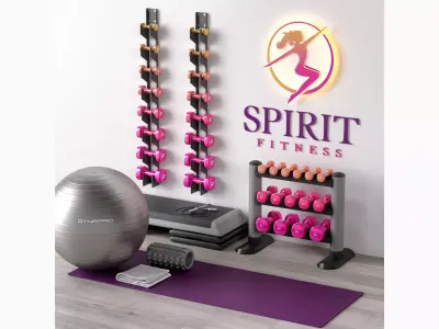 Excellent fitness set 3D model