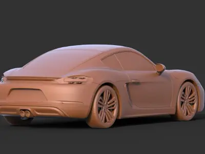 Porsche 718 Cayman 3D print model