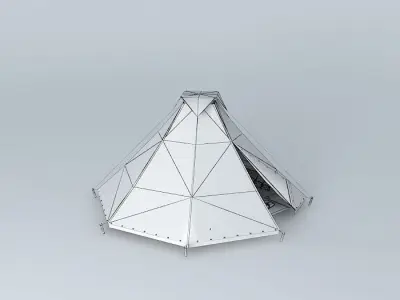 Kohte tent trekking version Free 3D model