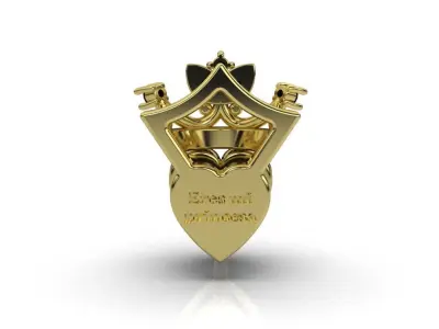 CROWN HEART 3D print model