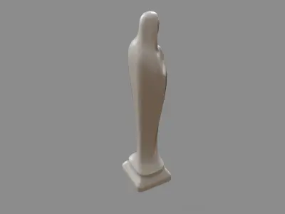 Virgin Mary Statue 3D model