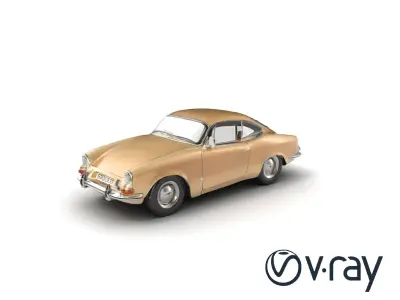 Classic European Coupe 1960s Elegance model pack Low-poly 3D model