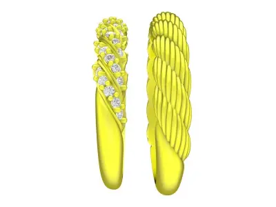 7301 luxury diamond wedding ring 3D print model