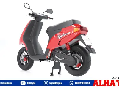 Piaggio Typhoon  Classic Scooter Low-poly 3D model