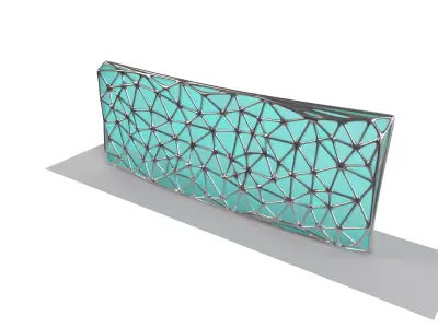 Triangulated Wall random points v10 3D model