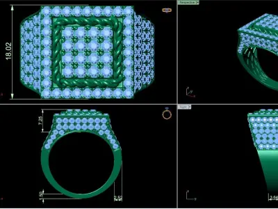 Big fancy mans ring 3D print model