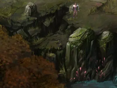 Stone Fallen Land - Shore 01 3D model