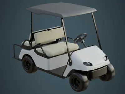 Golf Cart 1 Untextured 3D model