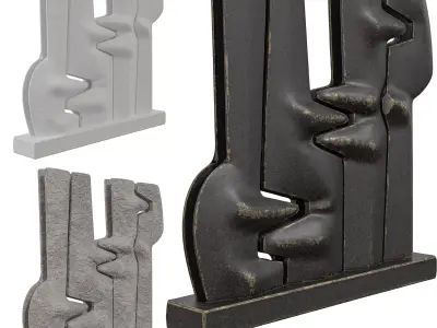 Abstract Geometric Sculpture Low-poly 3D model