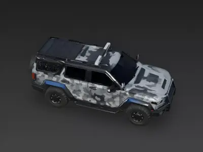Modern Tactical Police SUV 3D Model Low-poly 3D model