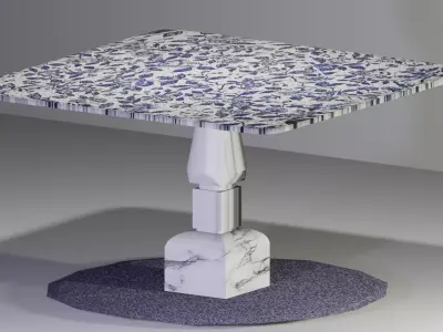 Ceramic table Free low-poly 3D model