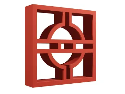 Brick Jaali Arch Over 3D model