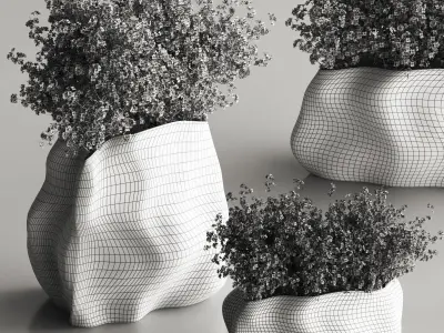 Bouquet collection set 012 3D model