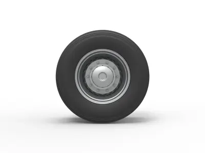 Rear wheel of racing semi truck Version 2 Scale 1 to 25 3D print model
