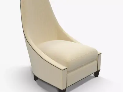 Baker Bel Air Lounge Chair Low-poly 3D model