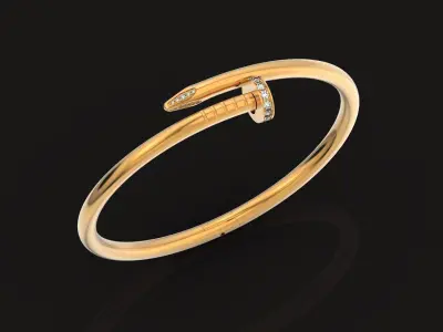 Diamond Nail Bracelet 1371 3D print model