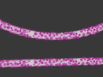 Christmas Garlands with Baubles 3D model