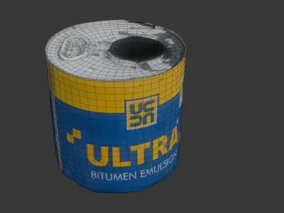 Bitumen Emulsion Drum 3D Scan Low-poly 3D model