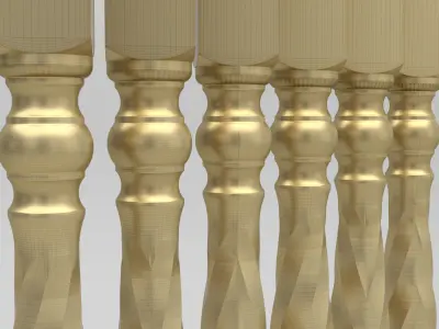 Carved Baluster 3D model order