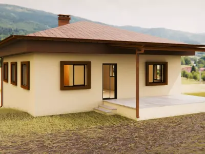 Simple Suburb House  3D model