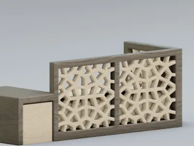 Geometric Pattern sofa 3D model