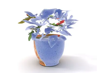 Ornate Floral Vase model pack Low-poly 3D model