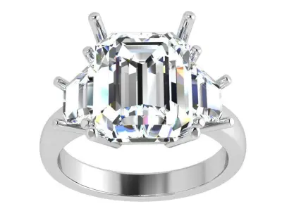 Emerald Ring 3984 3D print model