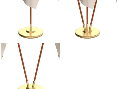 Massachusetts Flag Pack 3D model