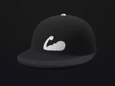 stylistic cap strong symbol 3D model