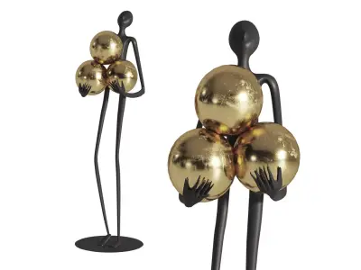 Ball huggin figure ornament from BOMAROLAN 3D model