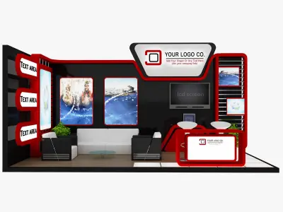 Booth Exhibition Stand a493b 3D model
