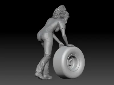 SEXY GIRL F1 PIT STOP 5 3D print model