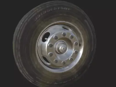 Truck Wheel Low-poly 3D model by Dannou from CGTrader