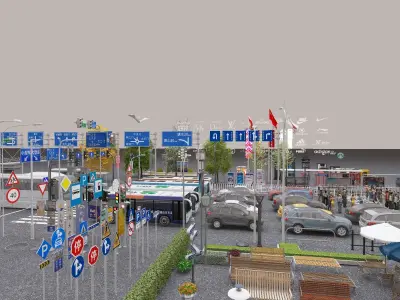 Street Model 3D model