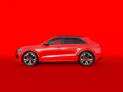 Audi Q8 2020 Unity Ready  Low-poly 3D model