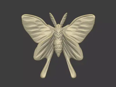 Butterfly brooches royal luxury vintage baroque gothic 3D print model