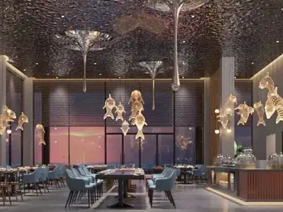 Restaurant Interior Design 3D model