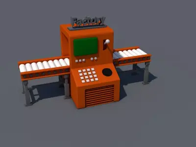 Factory orange machine 3D print model