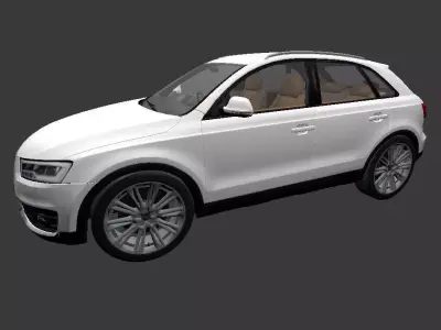 Audi Q3 model OBJ and blender file Low-poly 3D model