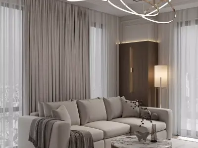 Interior Livingroom scene  3D model